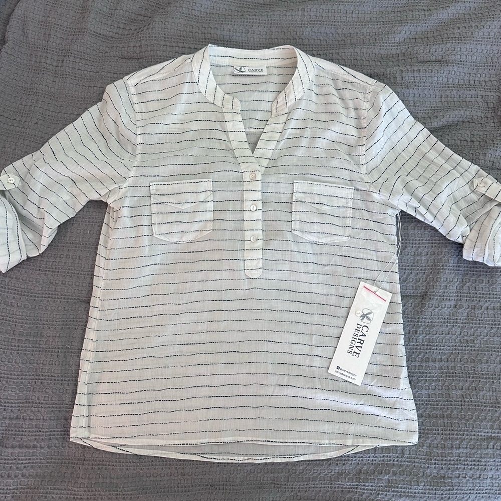 NWT Carve Designs Dylan Guaze Shirt organic cotton